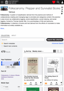 Folkscanomy Prepper and Survivalist Books