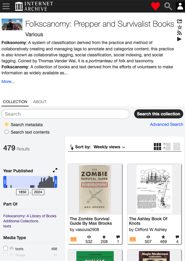 Folkscanomy Prepper and Survivalist Books