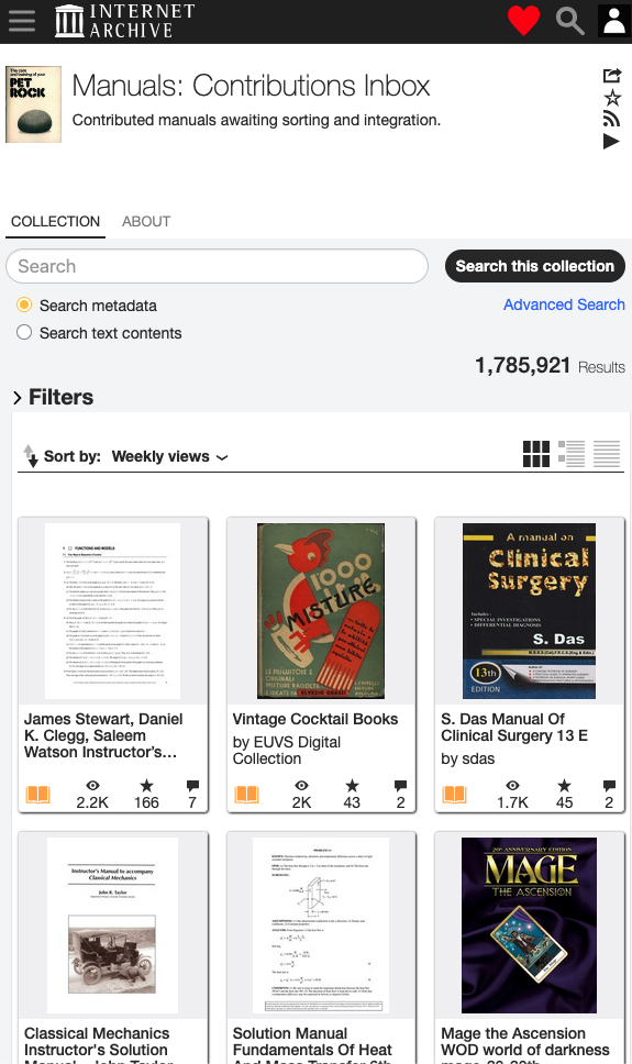 Internet Archive Manuals